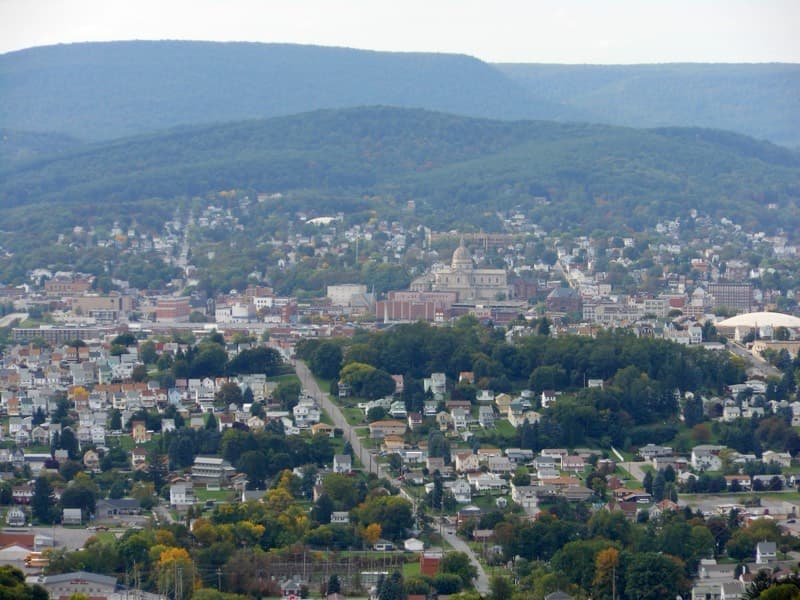 Downtown Altoona, Pennsylvania, where Mangione was arrested